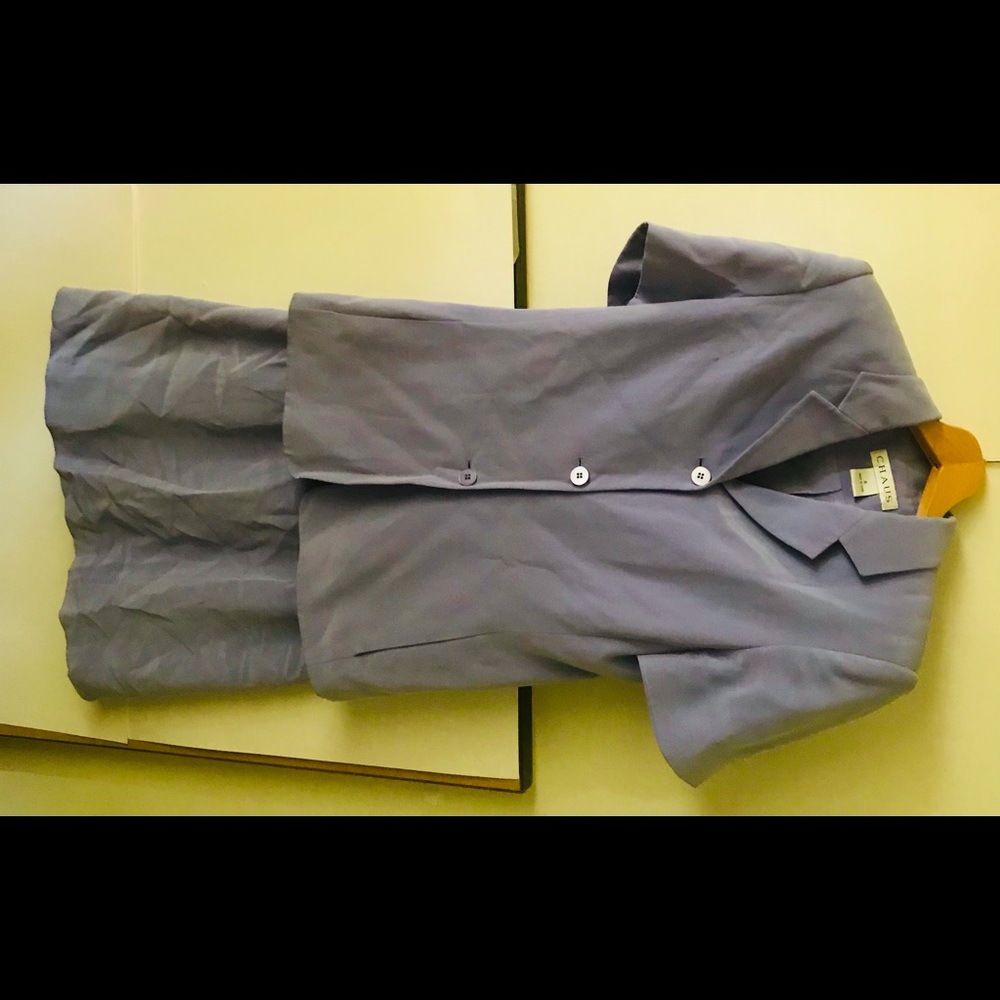 Chaus Purple Skirt Suit 100% Silk Fully Lined - Picture 10 of 16